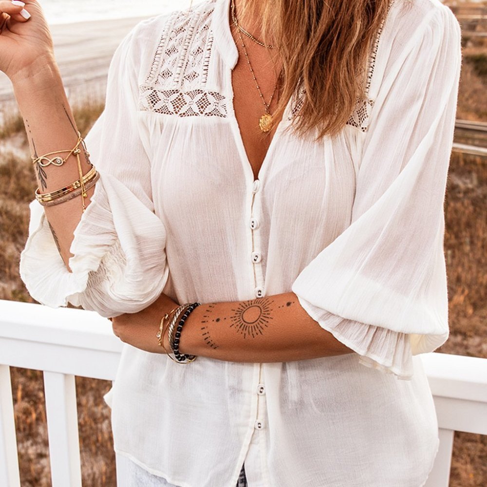 BOHEMIAN crochet blouse - Picture 3 of 7
